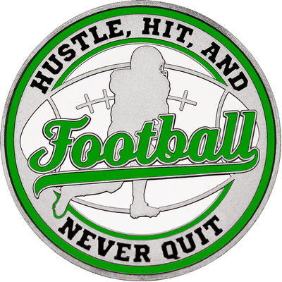 Green "Football" with Green Outer Circular Borders